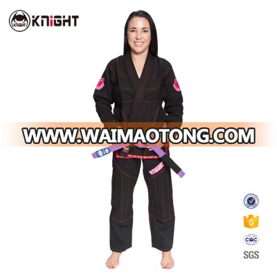 High quality Preshrunk 450GSM Pearl Weave embroidery logo Custom Made female Bjj Kimono